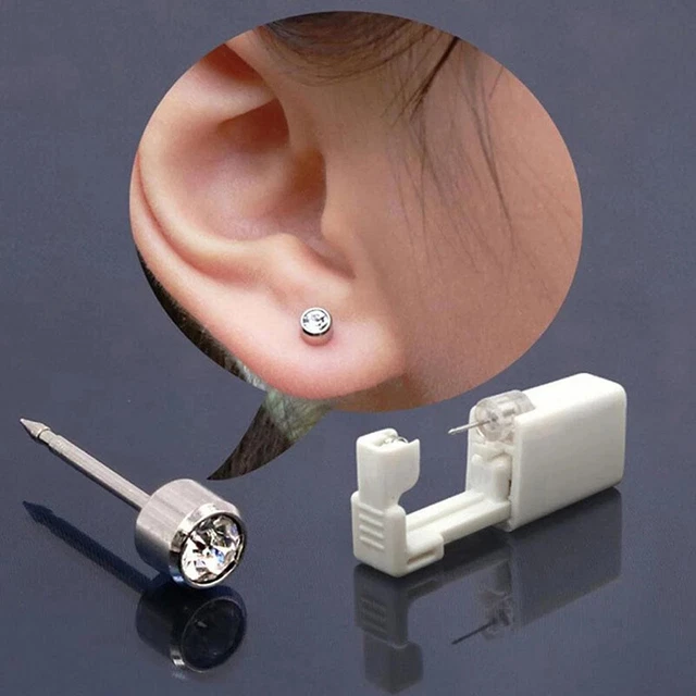 EAR PIERCING GUN Disposable Self Ear Piercing Gun Kit With 4mm Earring
