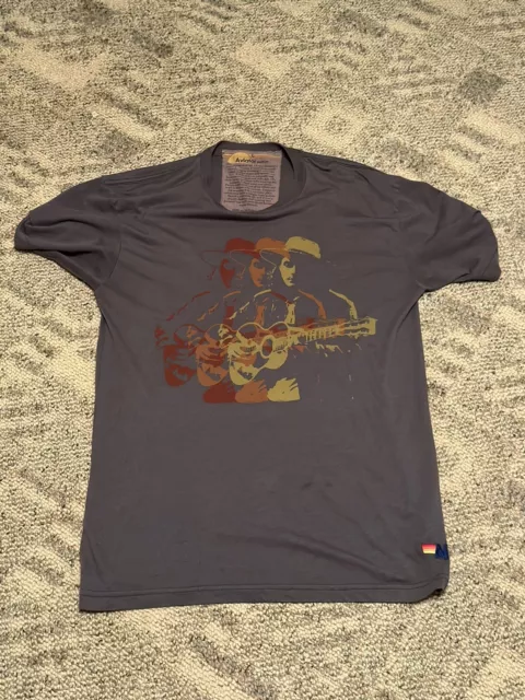 John Mayer Born and Raised World Tour 2013 Aviator Nation Gray T Shirt Small