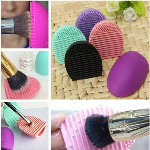 2Pcs Make Up Brush Cleaner Makeup Cleaning Mat Dryer Silicone Washing Foundation