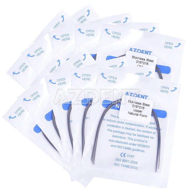 50X Dental Rectangular Natural Arch Wires Stainless Steel 16*16 Upper 500pcs AZ