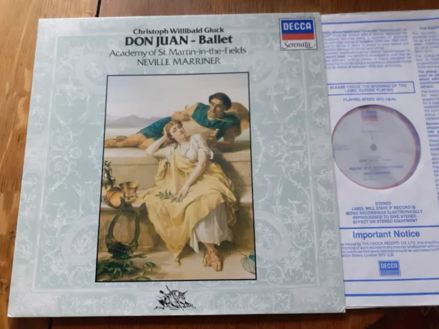 Gluck; Don Juan. Marriner/ASMF NM/NM Decca 410 133-1