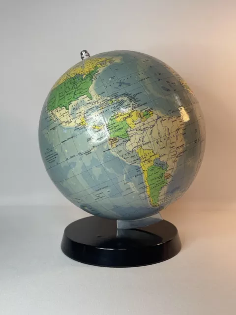 1988 Political Globe, World Map, Vintage World Globe ISBN:3-7491-0530-8, 9" Tall