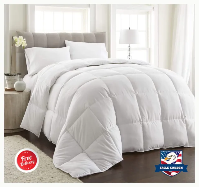QUEEN Size Feather Heavy Goose Down Alternative Comforter Super Soft Luxury Warm