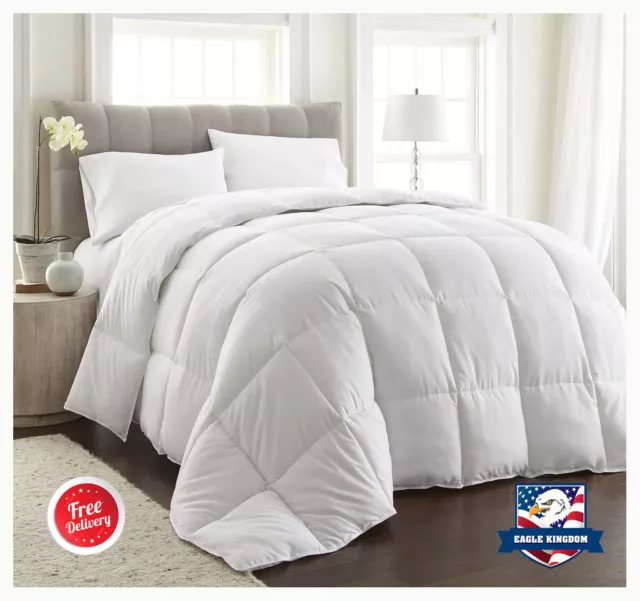 QUEEN Size Feather Heavy Goose Down Alternative Comforter Super Soft Luxury Warm