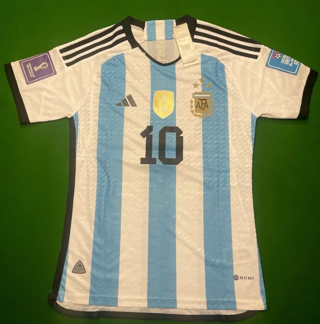 Argentina 2022 Lionel Messi World Cup Winners Adidas - Size M - BNWT  - 3 Stars