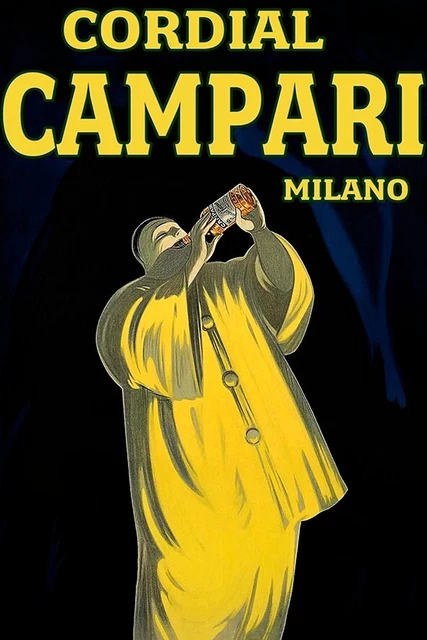 Poster Manifesto Locandina Pubblicità Vintage Aperitivo Campari Formato 50x70 Cm