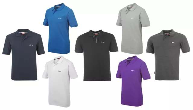 SLAZENGER Mens Polo Shirt - Small Medium Large XL 2XL 3XL 4XL - 7 Colours BNWT