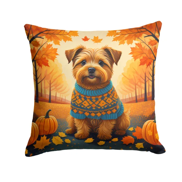 Norfolk Terrier Fall Fabric Decorative Pillow DAC1060PW1414