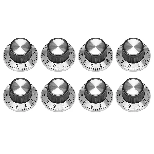 8 x Potentiometer Pot Metal Knob with 0-9 Turntable for 6mm Shaft Knob K1V7