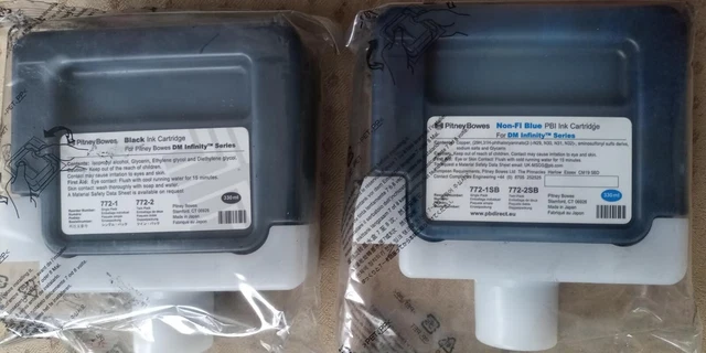 Original Pitney Bowes PBI 772-1 & 772-1SB tintenpatronen für DM Infinity Serie