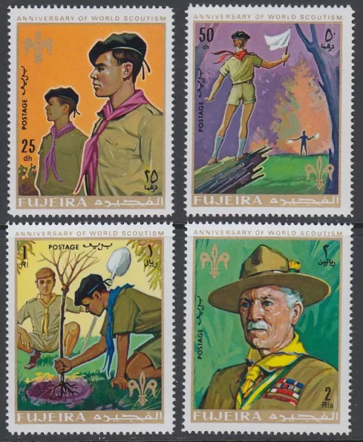 Fujeira 1970 ** Mi.513/16 A Pfadfinder Scouts Scouting Baden-Powell