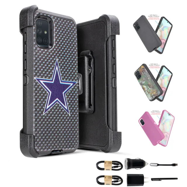 Bundle+For Samsung Galaxy A51 Built In Screen Holster Phone Case with Kickstand