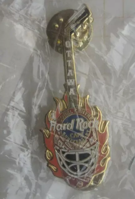 HARD ROCK CAFE / OTTAWA 5th ANNIVERSARY 2001 GOALIE GUITAR .....  HRC Pin (13a)