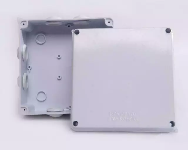 Enclosure Junction Box Adaptable Abs Plastic Waterproof Ip65 Grey Cctv Electric 2