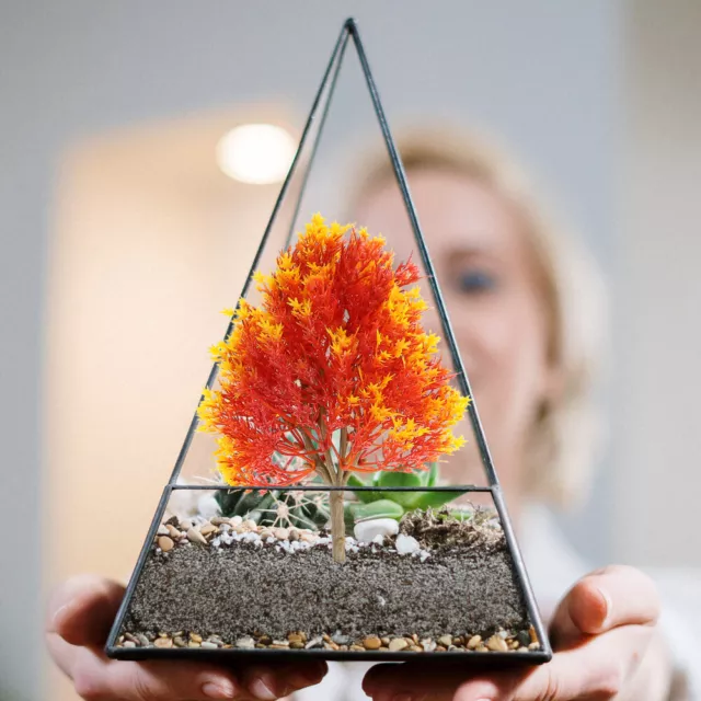 4pcs Artificial Mini Maple Trees for Fall Decoration-IQ