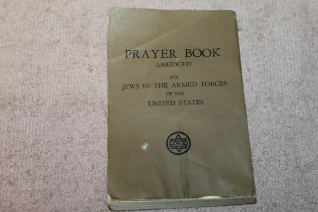 Original WW2 U.S. Military Issued "Jewish" Prayer Book, 1943 dated