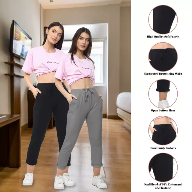 Womens Joggers Trousers Ladies Tracksuit Bottoms Jogging Gym Pants Lounge Wear