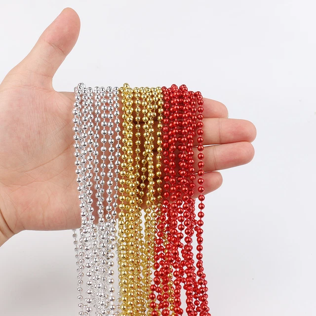 24FT Christmas Metallic Beads Chain Garlands Xmas Tree Hanging Decorations UK