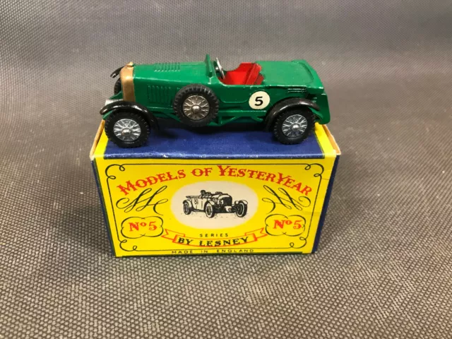 Old Vehicle Miniature Matchbox Models Of Yesterday Bentley 4 1/2 Liter 1929