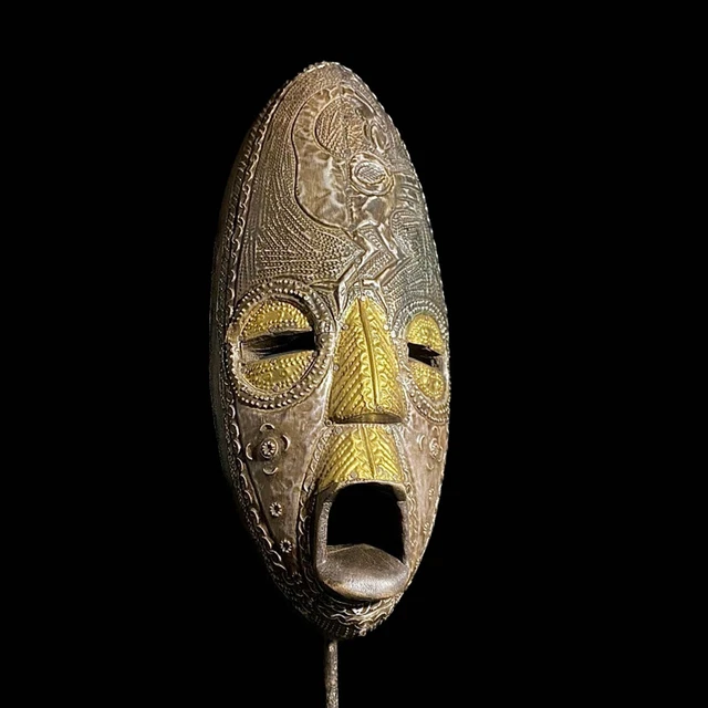 Traditional African Mask Also Known As Tribal Mask For African Wood Ghana-8015