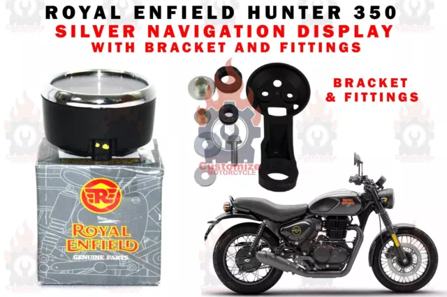 Royal Enfield "Silver Navigation Display Unit With Fitting Assy." For Hunter 350