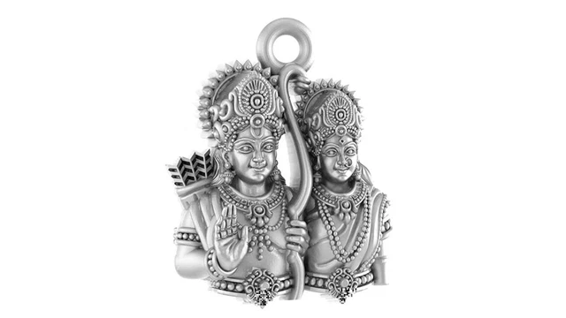 Traditionelles 92.5% Purity Sterlingsilber God RAM Sita Pendel Kette Für Unisex
