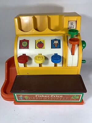 Vintage 1974 Fisher-Price Working Cash Register NO COINS Bell Works Retro Toy
