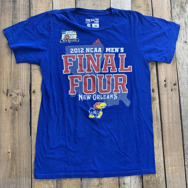 Kansas Jayhawks 2012 Mcaa Finale Quattro Nuovo Orleans Uomo T-Shirt Misura S