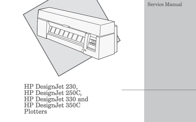 HP DesignJet 230 250c 330 350c Series Service Manual PDF Download