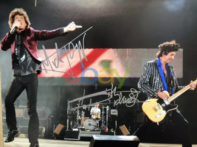 Rolling Stones MICK JAGGER & KEITH RICHARDS Autographed photo 8 x 10 reprint