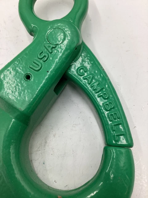 Campbell 5648695 Grade-100 Self Locking Eye Hook, 3/8" Chain, 8800WLL