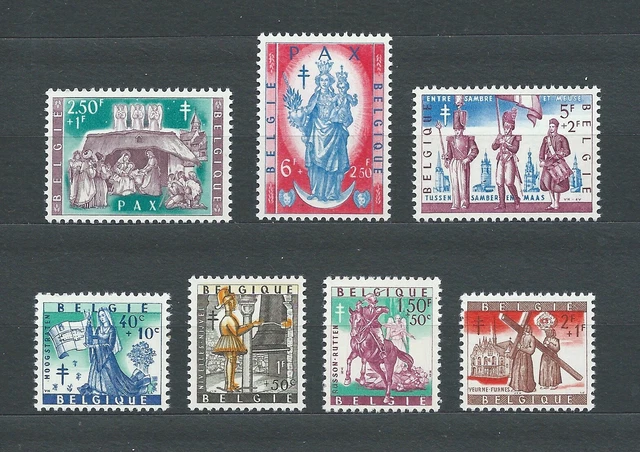 BELGIË BELGIQUE - 1958 YT 1082 à 1088 - TIMBRES NEUFS** MNH LUXE