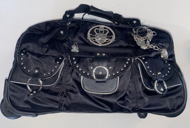Kathy Van Zeeland Rolling Wheeled 22" Travel Duffle Bag Black