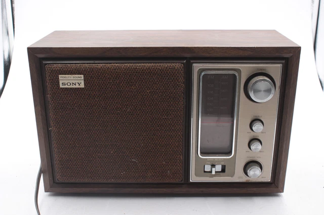VINTAGE SONY RADIO Wood Table AM/FM Model ICF-9650W - Tested $39.99 ...