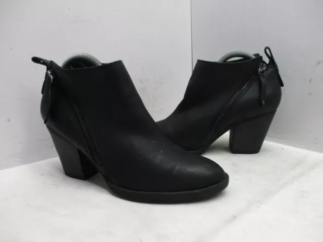 DV Dolce Vita Black Double Side Zip Ankle Boots Womens Size 6.5