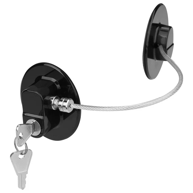 2 Pack Child Proof Refrigerator Locks with 4 Keys - Freezer Door Safety Locks