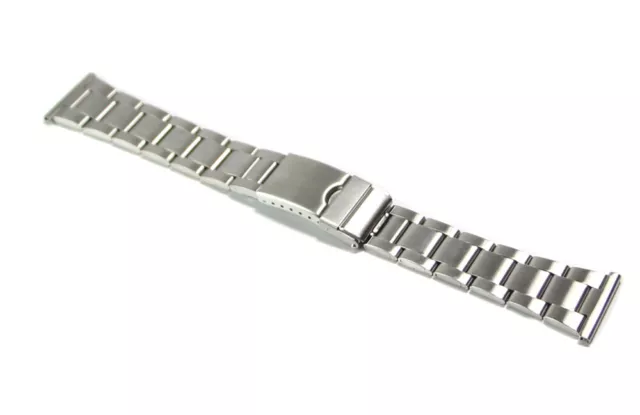 Cinturino oyster per orologio acciaio satinato ansa dritta 18mm bracciale JM306