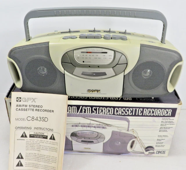 GPX AM FM Cassette Player Digital Alarm Clock Radio Grand Prix DC590 AC