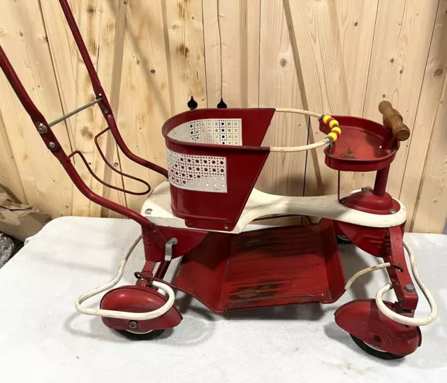 RARE Vintage 1957 Genuine Taylor Tot Baby Walker and Stroller with Wheel Pants
