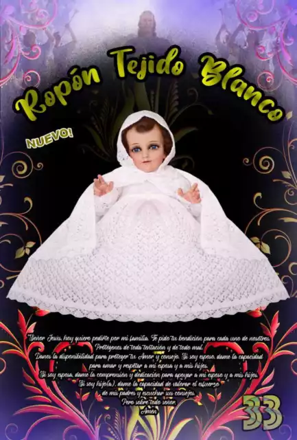 ROPON NIÑO DIOS TEJIDO BLANCO DORADO Vestido Niño Dios Baby Jesus Clothing $ - PicClick ROPON NIÑO DIOS TEJIDO BLANCO DORADO Vestido Niño Dios Baby Jesus Clothing $ - PicClick