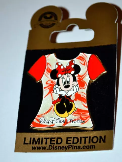 Disney Authentic WDW Gold Card Collection T-Shirts Minnie Mouse Pin LE