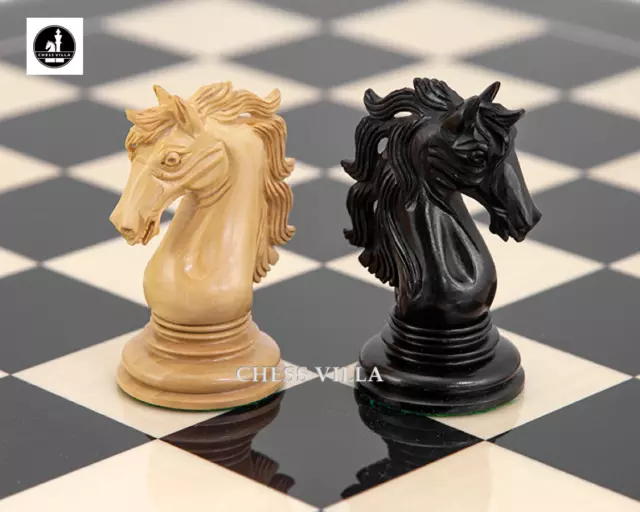 4.5" Andalusian Luxury Series Chess Pieces Only Set- Triple Weighted Ebony Wood 3