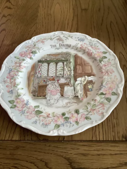 THE DAIRY Royal Doulton Brambly Hedge Plate Jill Barklem 8" Bone China