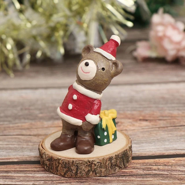 Garden Xmas Ornament Christmas Decorations Snowman Figurine Mini Santa Claus 3