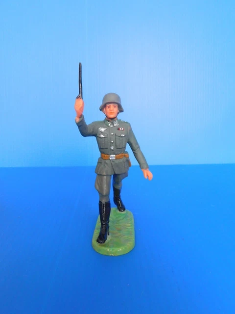 Lot De 4 Soldats Allemands Elastolin 1/32 (60mm) En Parade, Seconde Guerre