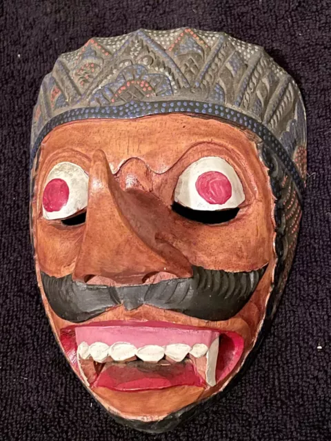 VINTAGE TOPENG KLANA Mask Javanese Indonesia Carved Wood Dance Mask $18 ...