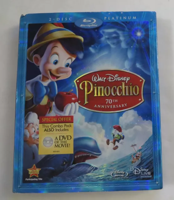 Pinocchio (Two-Disc 70th Anniversary Platinum Edition Blu-ray/DVD Combo BD Live