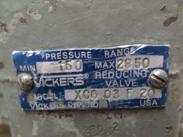 Vickers XCG 03 F 20 Reducing Valve 2