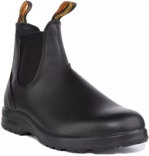 BLUNDSTONE 2058 Todo Terreno Cuero Hombre Bota Chelsea en Negro Talla UK 7-12