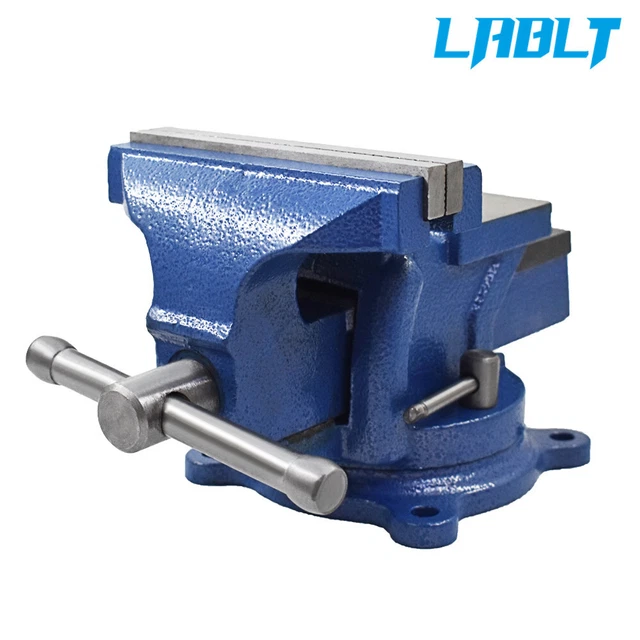 LABLT 5" Bench Vise with Anvil Swivel Locking Base Table Top Clamp Heavy Vice